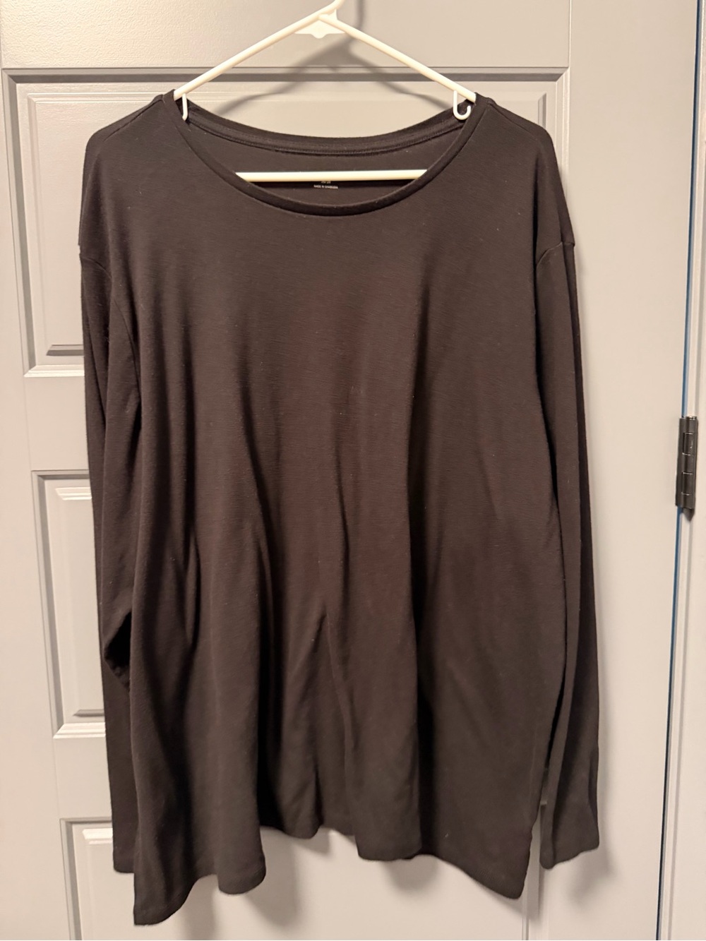 Lane Bryant Classic Long Sleeve Crew Neck Layering Tee BLACK 26/28